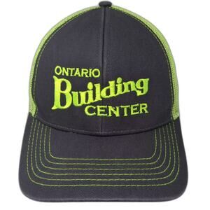 OC Trucker Hat Black Green OS Snapback Ontario Building Center Embroidered Mesh